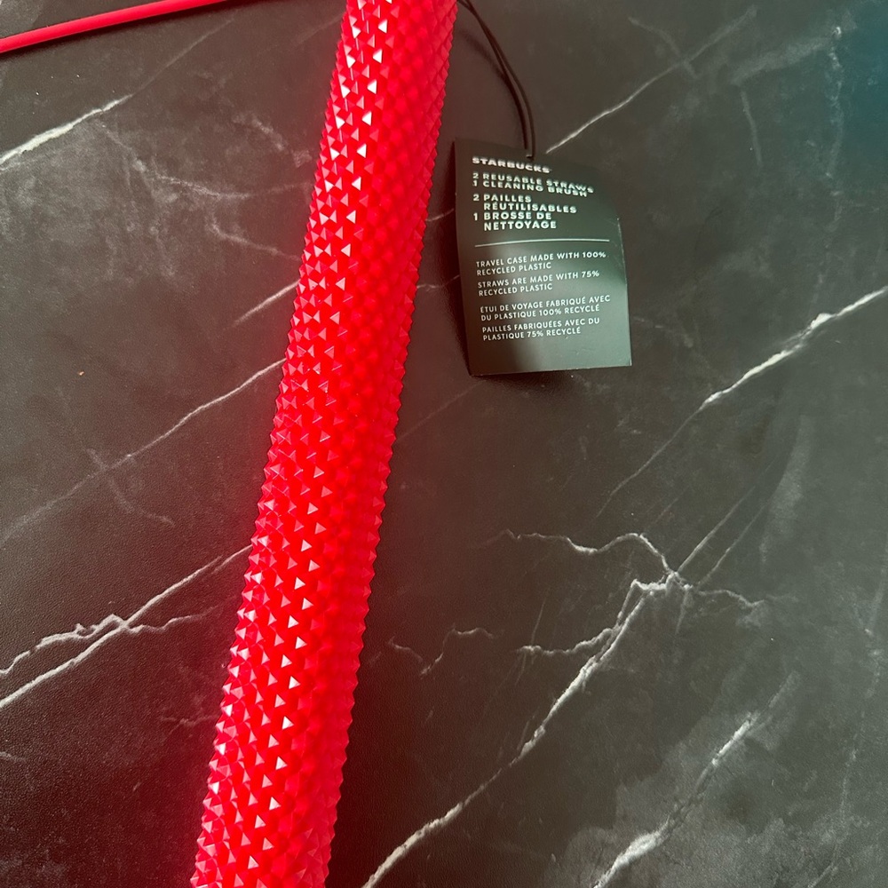 Starbucks Red stud cleaning tools and reusables straws